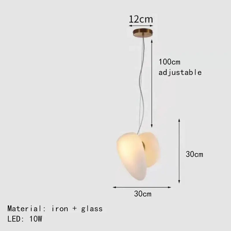 Modern gold & gray glass indoor pendant lights for dining room