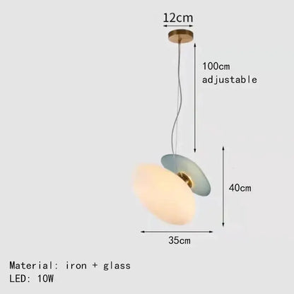 Modern gold & gray glass indoor pendant lights for dining room