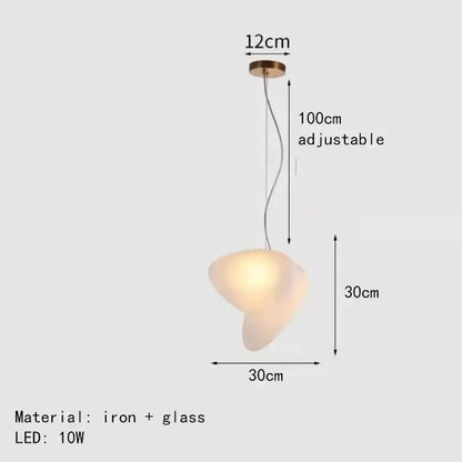 Modern gold & gray glass indoor pendant lights for dining room