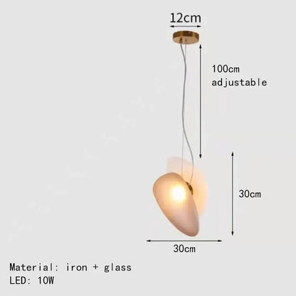 Modern gold & gray glass indoor pendant lights for dining room