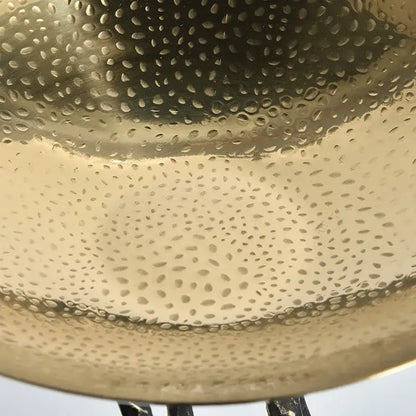 Modern gold hammered fruit bowl tray gold & black dining room