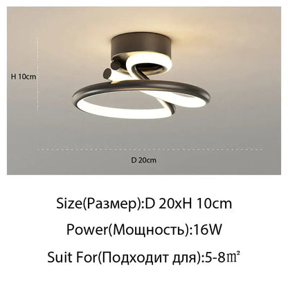 Modern gold heart line led chandelier bedroom ceiling light