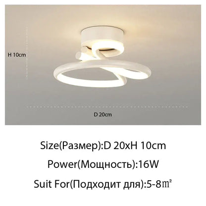 Modern gold heart line led chandelier bedroom ceiling light