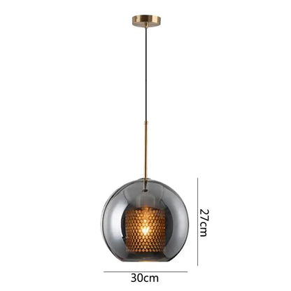 Modern gold honeycomb glass pendant lights dining room fixtures