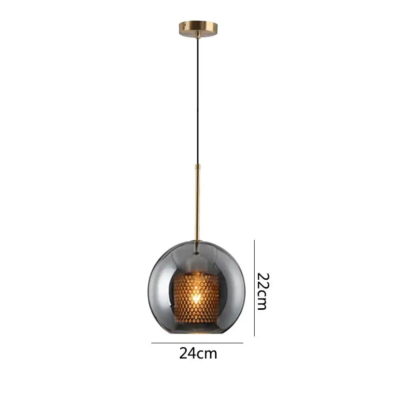 Modern gold honeycomb glass pendant lights dining room fixtures