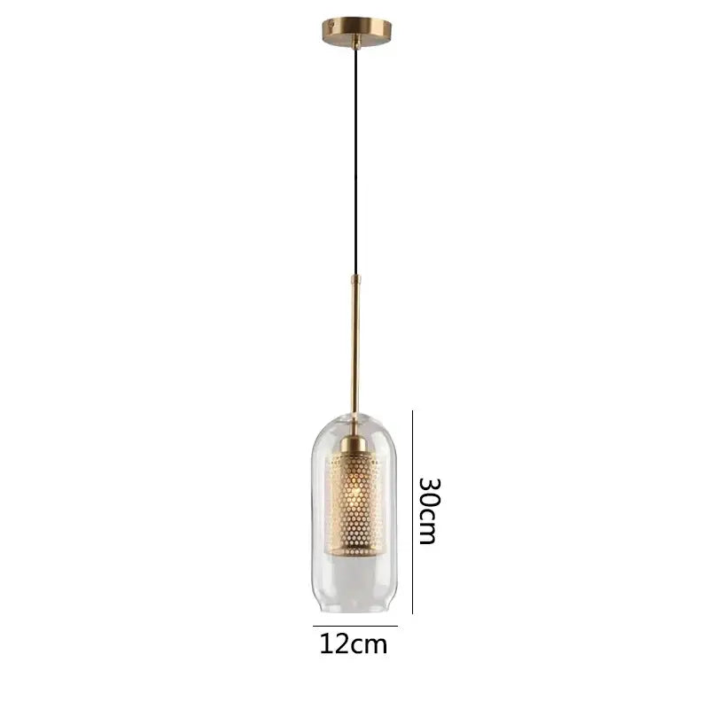 Modern gold honeycomb glass pendant lights dining room fixtures