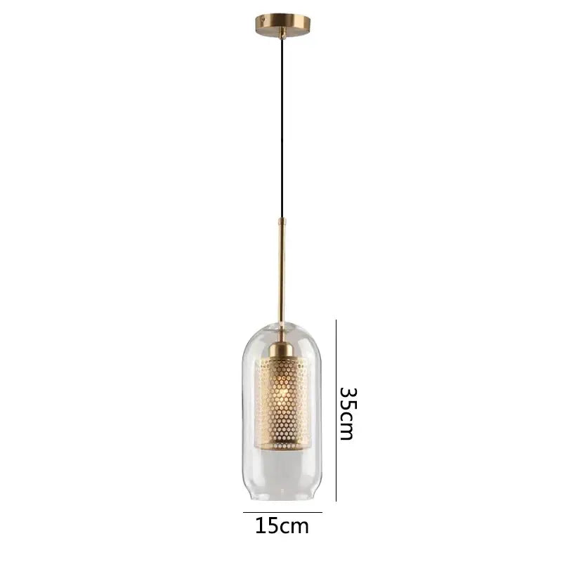 Modern gold honeycomb glass pendant lights dining room fixtures