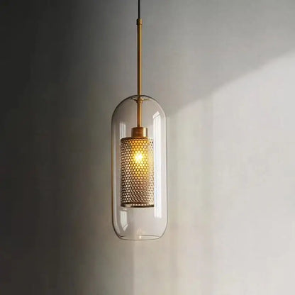 Modern gold honeycomb glass pendant lights dining room fixtures
