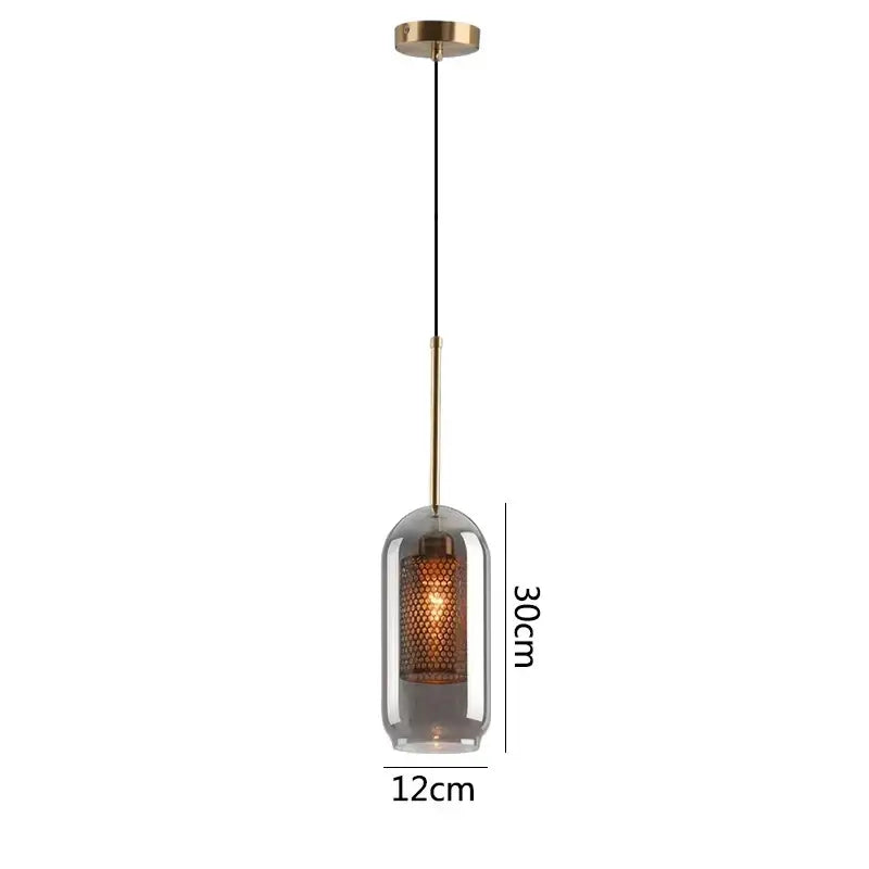 Modern gold honeycomb glass pendant lights dining room fixtures