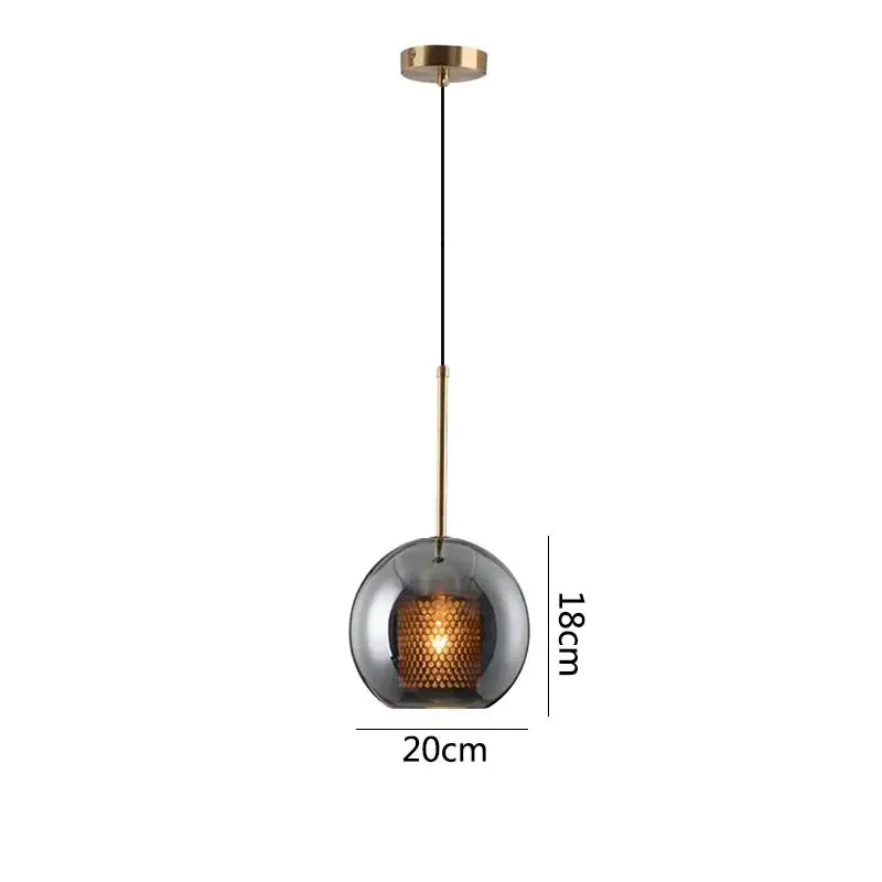 Modern gold honeycomb glass pendant lights dining room fixtures