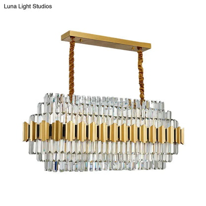 Modern gold icicle chandelier 16 light bulbs dining room pendant