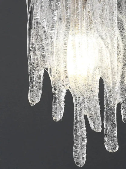 Modern gold icicle glass pendant light for bedroom decor
