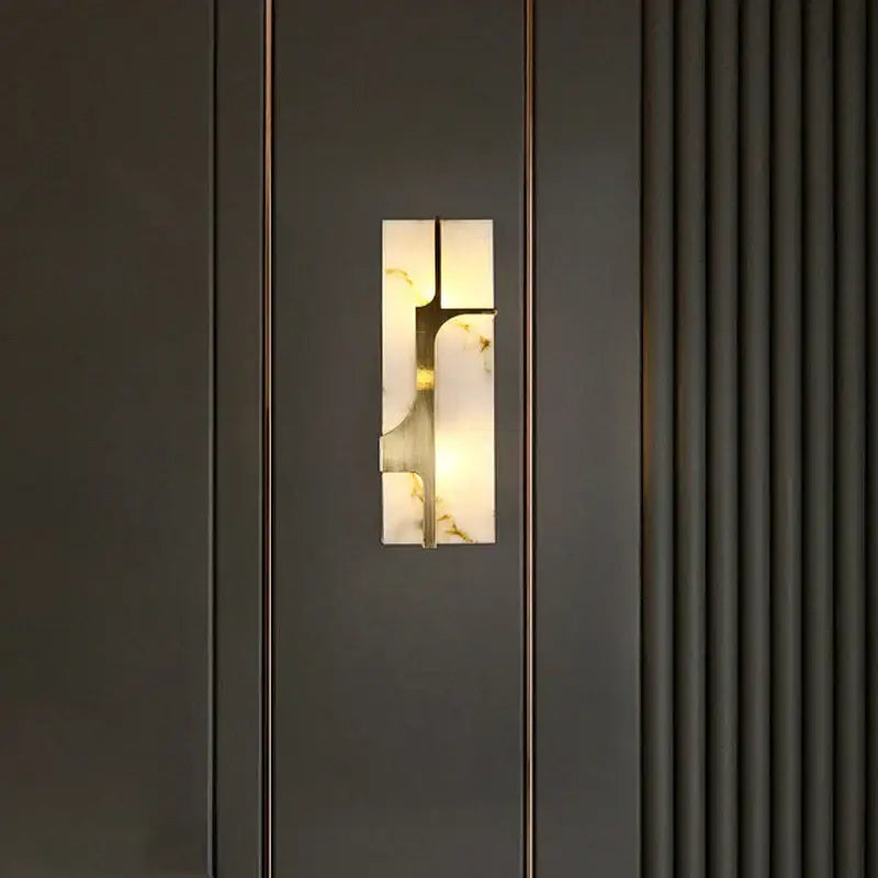 Modern gold imitation marble led wall lamp living room sconce