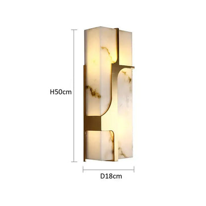Modern gold imitation marble led wall lamp living room sconce