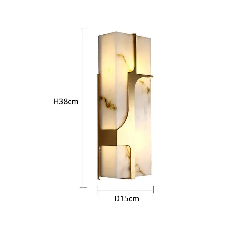 Modern gold imitation marble led wall lamp living room sconce