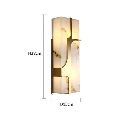 Modern gold imitation marble led wall lamp living room sconce