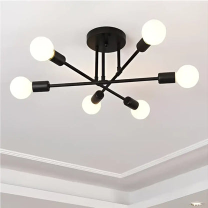 Modern gold industrial led ceiling lights for living room