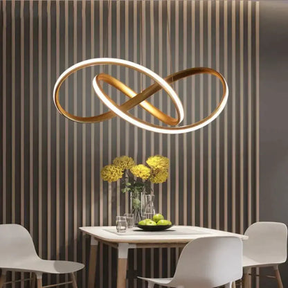 Modern gold infinity pendant light for living room led lamp moedern