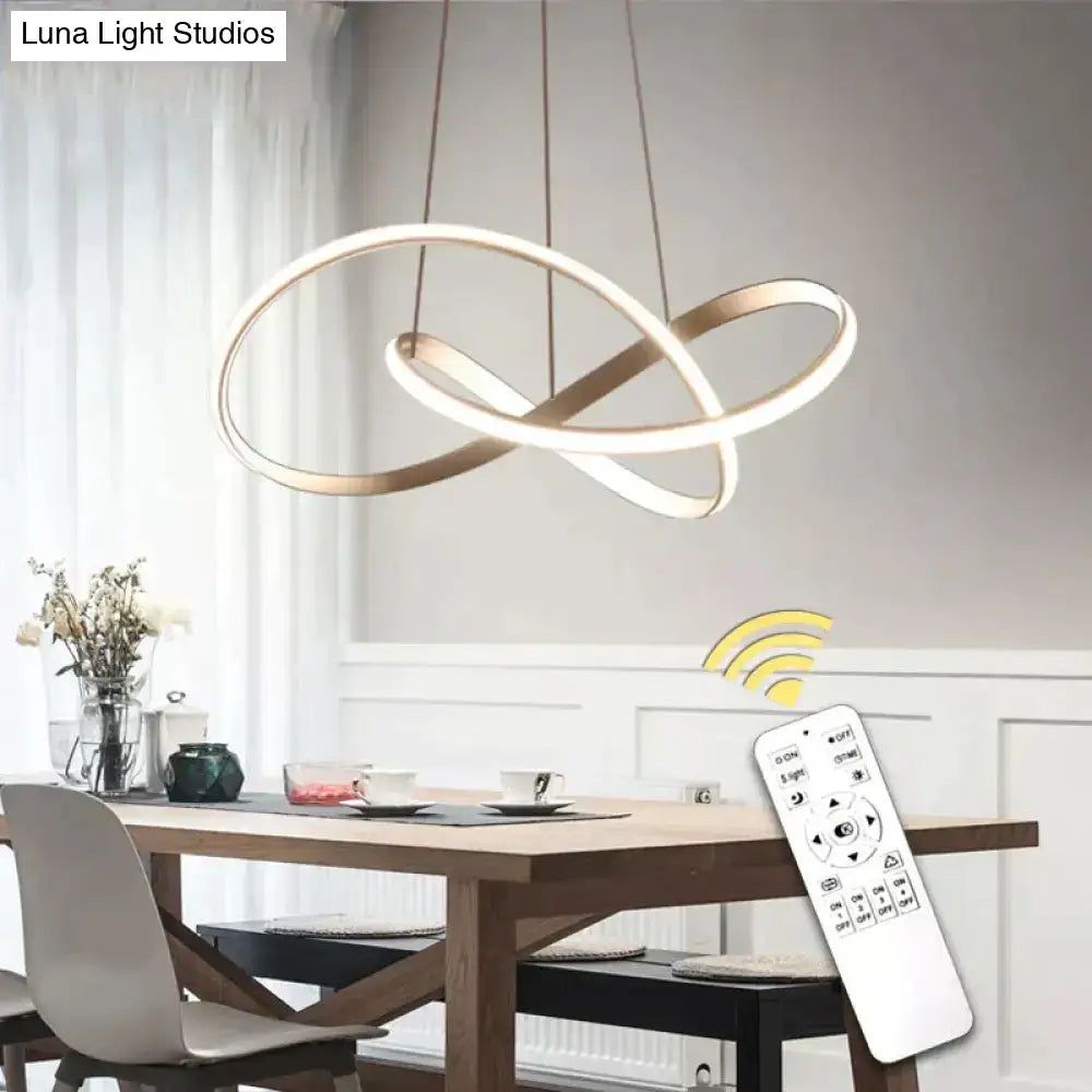 Modern gold infinity pendant light for living room led lamp moedern