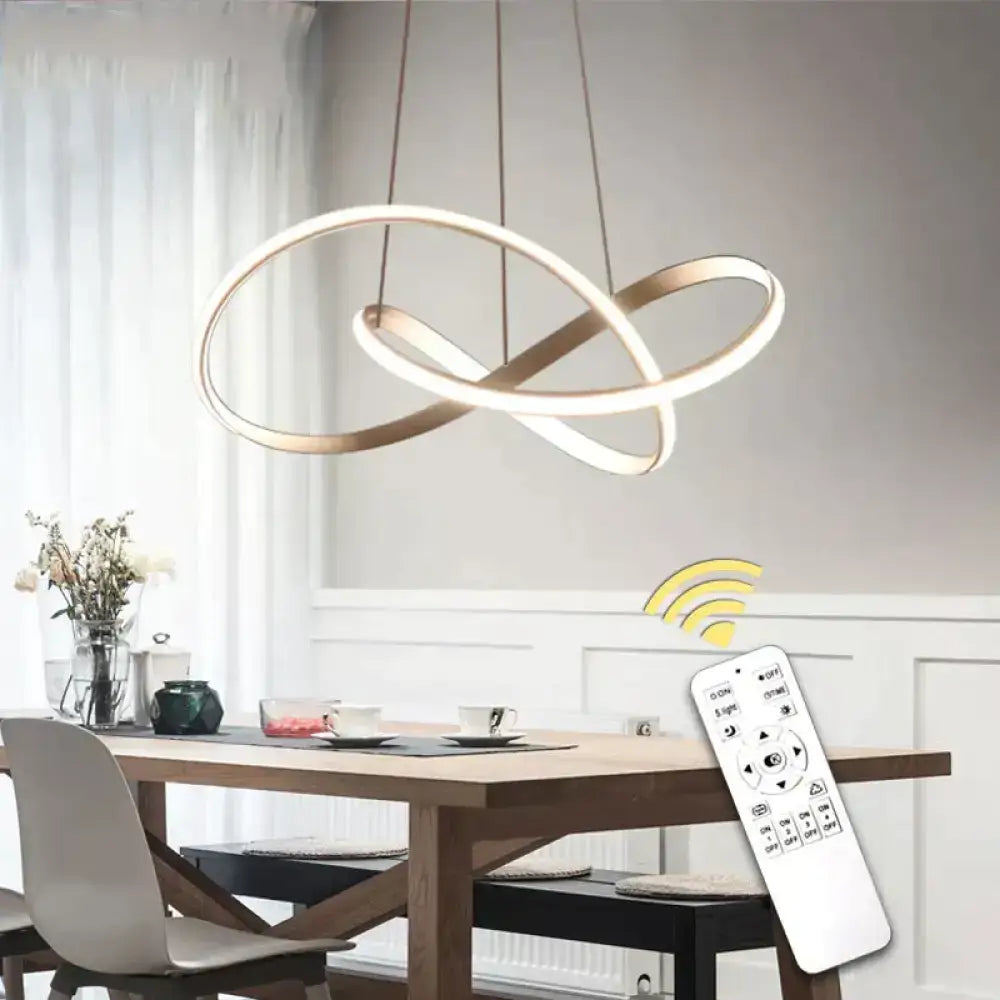 Modern gold infinity pendant light for living room led lamp moedern