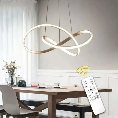 Modern gold infinity pendant light for living room led lamp moedern
