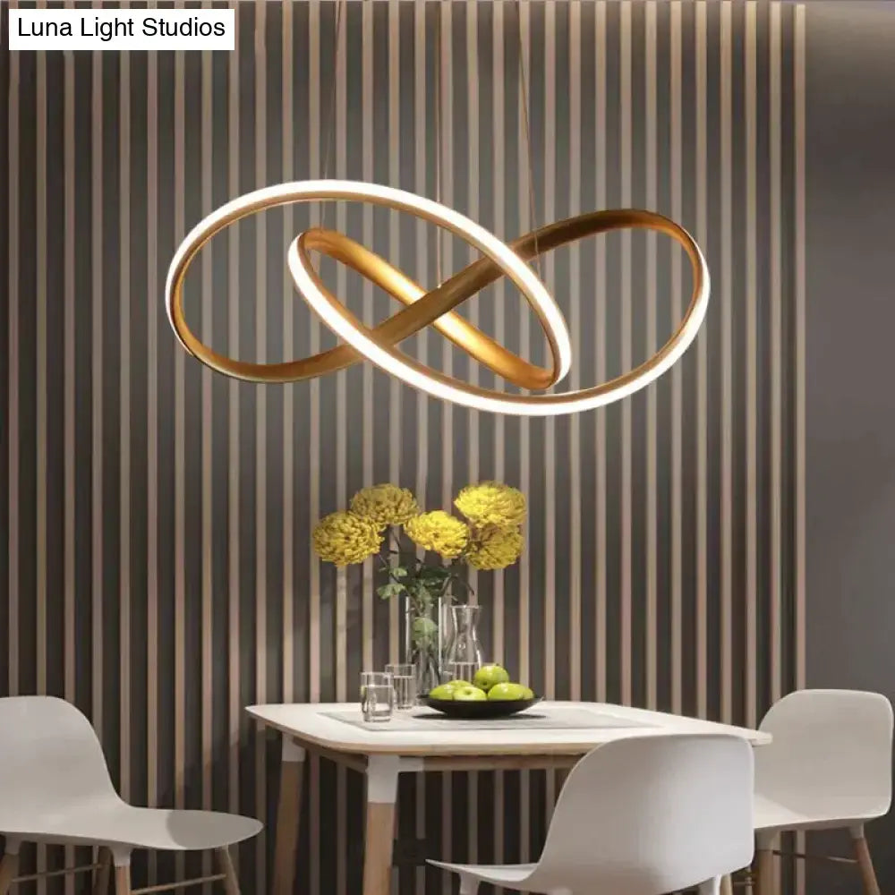 Modern gold infinity pendant light for living room led lamp moedern
