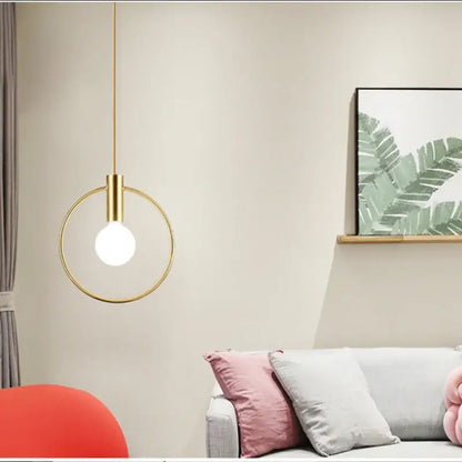 Modern gold ins wind single pendant light kitchen hanging lamp