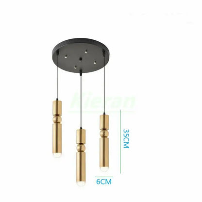 Modern gold iron art led pendant light living room