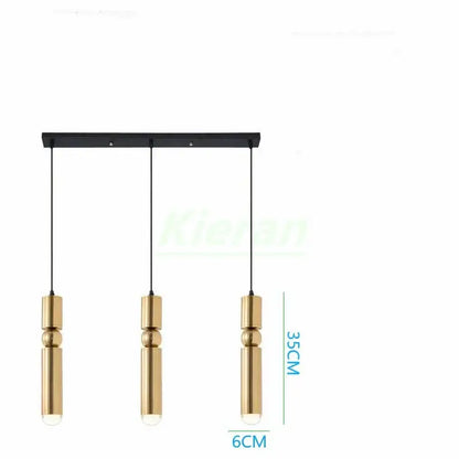 Modern gold iron art led pendant light living room