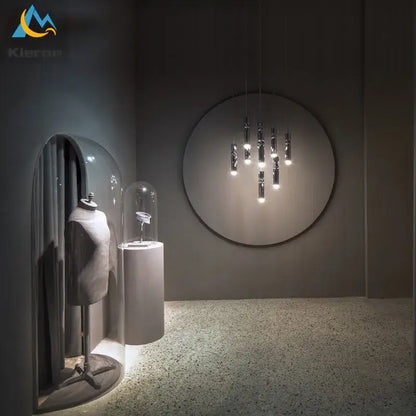Modern gold iron art led pendant light living room