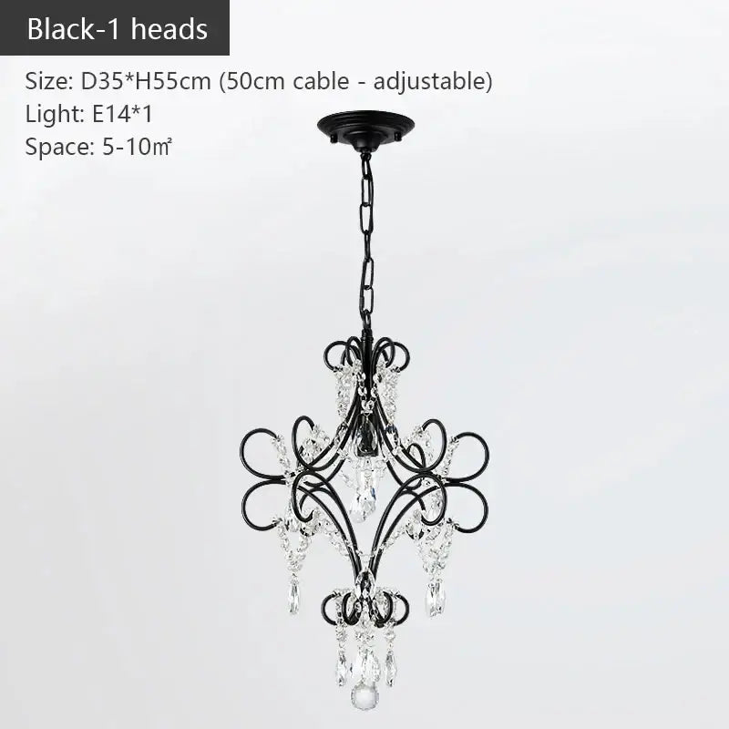 Modern gold iron crystal chandelier dining room luxury light