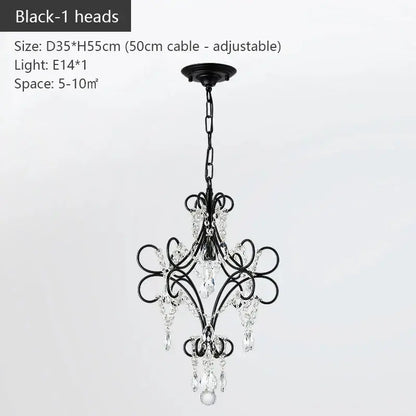 Modern gold iron crystal chandelier dining room luxury light