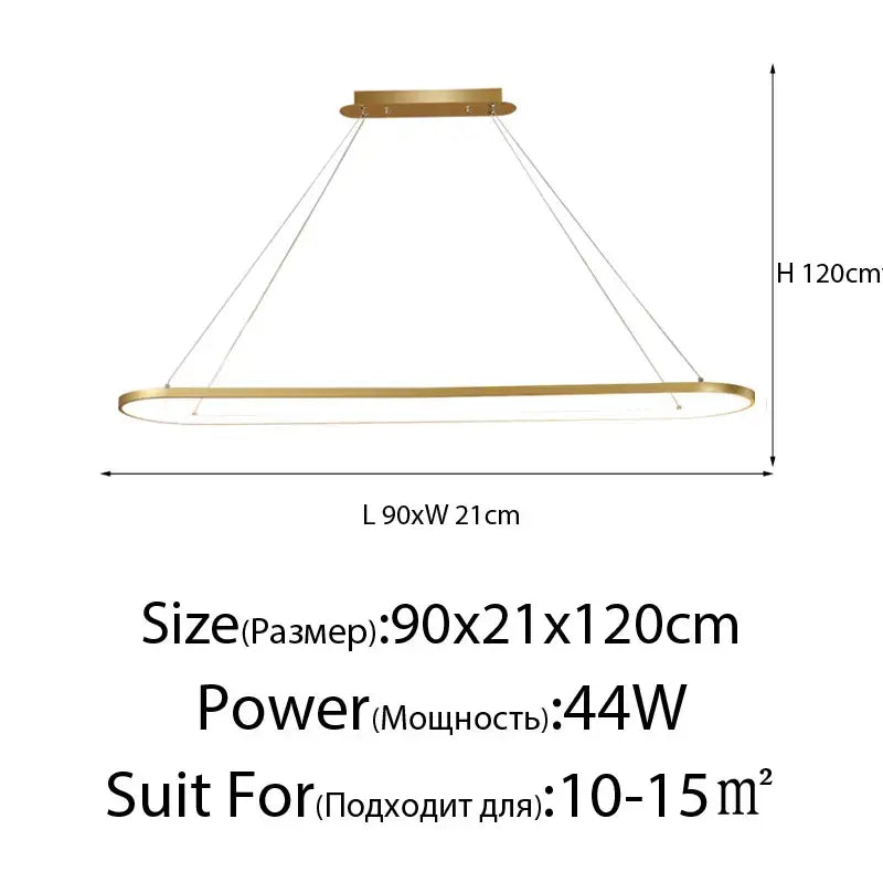 Modern gold iron dining chandelier ceiling lamp for kitchen