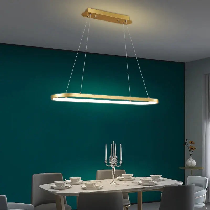 Modern gold iron dining chandelier ceiling lamp for kitchen