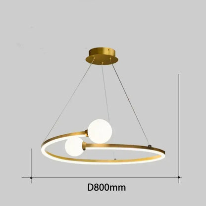 Modern gold iron led chandelier light for living room