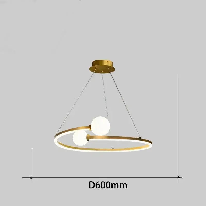 Modern gold iron led chandelier light for living room