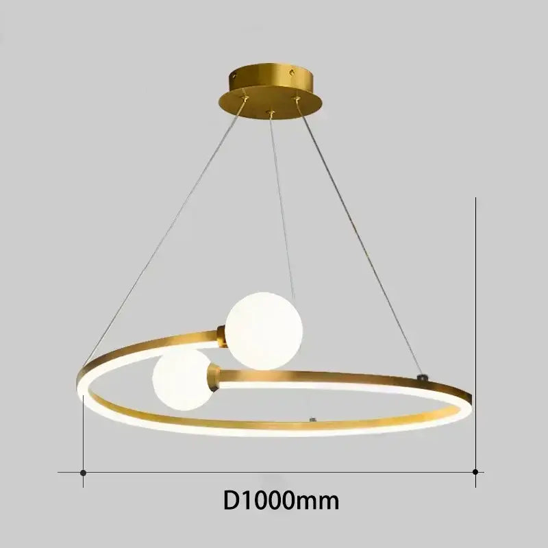 Modern gold iron led chandelier light for living room