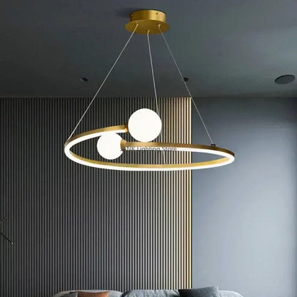 Modern gold iron led chandelier light for living room