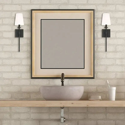 Modern gold iron led wall lamp with white shade for bedroom