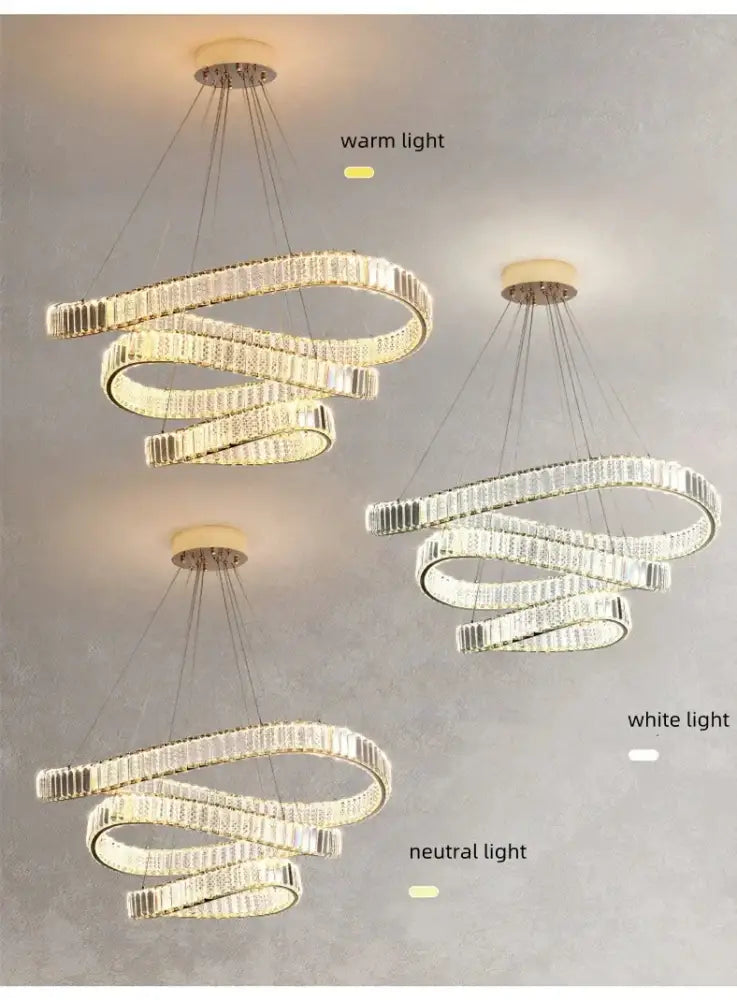 Modern gold irregular crystal led pendant chandelier for foyer