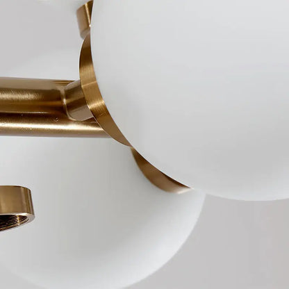 Modern gold island pendant light – living room glass chandelier