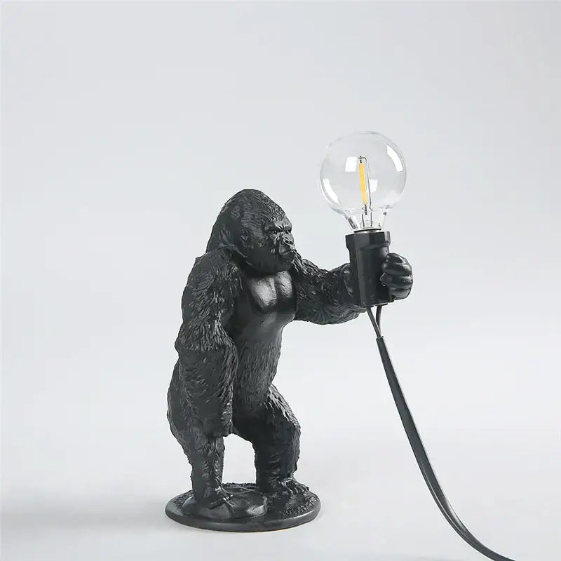 Modern gold king kong resin night light bedroom table lamp