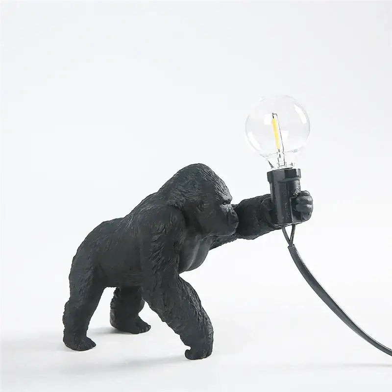 Modern gold king kong resin night light bedroom table lamp