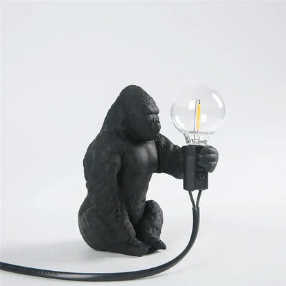 Modern gold king kong resin night light bedroom table lamp