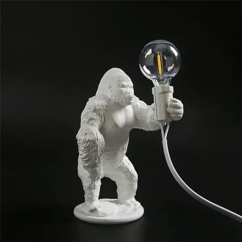 Modern gold king kong resin night light bedroom table lamp