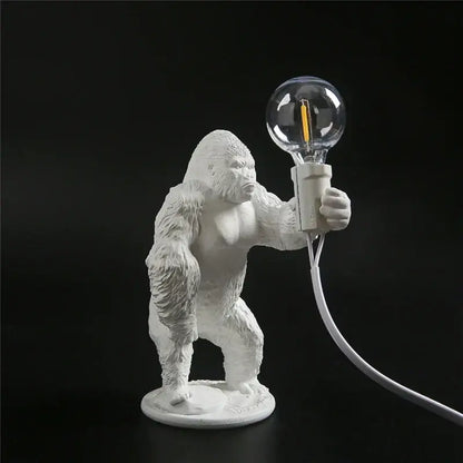 Modern gold king kong resin night light bedroom table lamp