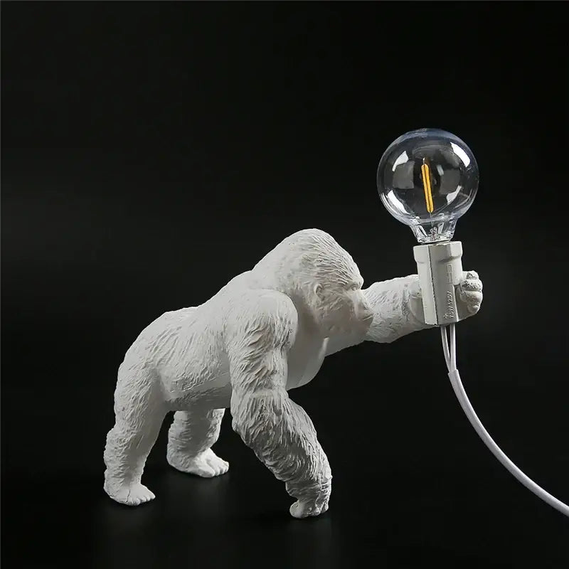 Modern gold king kong resin night light bedroom table lamp