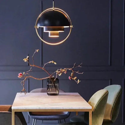 Modern gold layered danish pendant light living room