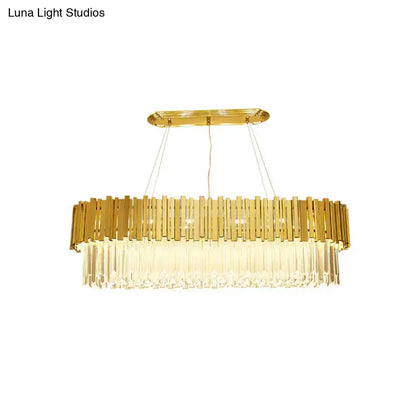 Modern gold layered metal chandelier dining room hanging light