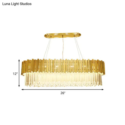 Modern gold layered metal chandelier dining room hanging light